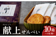 献上せんべい 10箱 |いけだ屋 池田屋  堅焼き せんべい ギフト 贈答 堅焼き かたやきせんべい かたやき 醤油 おつまみ お酒 草加せんべい 煎餅  ご当地 プレゼント いけだや おいしい 埼玉県 草加市
