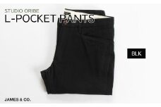 【BLK・サイズ6】 Lポケットパンツ | パンツ ズボン ユニセックス メンズ レディース おしゃれ オシャレ お洒落 スラックス ＋ チノパン ＋ デニム 職人 手作業 上質 ギフト プレゼント 使いやすい 楽 シンプル ディテール コーディネート 仕事でも遊びでも コットン ツイル 新潟 山信織物 JAMES&CO STUDIO ORIBE 埼玉県 草加市 神奈川県 鎌倉市 由比ヶ浜