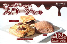  チョコ好き スコーンセット 3種12個セット | スコーン チョコスコーン クーベルチュルチョコチップスコーン チョコあんサンドスコーン チョコ チョコレート カカオ 手作り お菓子 セット 詰合せ 洋菓子 お菓子 カフェ お茶菓子 本格 プレゼント ギフト リボン 付き包装 桜梅桃李 埼玉県 草加市