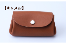 【キャメル】UNISOLE マルチケース ｜ 革小物 革 学生ブランド 手づくり ユニソレ おしゃれ 小物 革製品 プレゼント ギフト 贈り物 草加レザー 草加 獨協大学 大学生 草加市 埼玉県