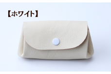 【ホワイト】UNISOLE マルチケース ｜ 革小物 革 学生ブランド 手づくり ユニソレ おしゃれ 小物 革製品 プレゼント ギフト 贈り物 草加レザー 草加 獨協大学 大学生 草加市 埼玉県