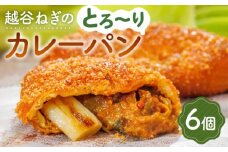No.092 越谷ねぎのとろ～りカレーパン（6個入り） ／ パン 惣菜パン カレーパン 手軽 おやつ 軽食 朝食 夜食 冷凍パン 冷凍カレーパン 横綱ねぎ 自家製 ねぎカレー 越谷産 ねぎ ネギ 地元 野菜 贅沢 おすすめ 埼玉県