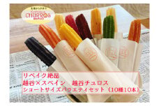 No.095 リベイク絶品　越谷チュロスショートバラエティセット10種10本 ／ お菓子 おやつ スイーツ リベイク 調理不要 手軽 手作り チュロ スペイン 仕込み 個包装 食べきり サイズ 冷凍 乳不使用 卵不使用 アレルギー対応 埼玉県