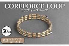 No.109-09 コアフォースループ　シャンパンゴールド　SUS　50cm ／ COREFORCE アクセサリー コアフォースパウダー 特殊技術 健やか 埼玉県