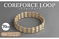 No.112-09 コアフォースループ　シャンパンゴールド　SUS　70cm ／ COREFORCE アクセサリー コアフォースパウダー 特殊技術 健やか 埼玉県