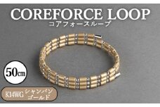 No.117-09 コアフォースループ　シャンパンゴールド　K14WG　50cm ／ COREFORCE アクセサリー コアフォースパウダー 特殊技術 健やか 埼玉県