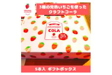 入間市産3種の完熟いちごのクラフトコーラ「いちごコーラ」200ml 5本入ギフトボックス【1387851】