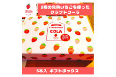 入間市産3種の完熟いちごのクラフトコーラ「いちごコーラ」200ml 5本入ギフトボックス【1387851】
