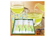 狭山茶産地からお届け　心和む香りの強火仕上げ深蒸し茶100g×3袋詰合せギフト【1429500】