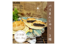 ＜訳あり＞サクサク&モチモチ!パイまんじゅう3種　計30個　約1.2kg【1597407】