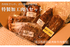 （埼玉県産の武州和牛肉使用）お肉屋さんが君に焼いて揚げる特製加工肉Aセット
