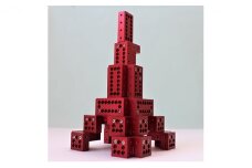 [№5720-0141]町工場職人がつくるアルミ製ブロック【タワーモデル組立てセット】