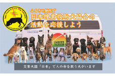 【思いやり型返礼品】日本捜索救助犬協会の活動を応援！1万円 ｜ 被災地支援 感謝状 埼玉県 救助犬育成 犬猫保護 社会貢献活動 災害 防災 救助 犬 猫 被災 被災地 地震 水害 大災害 命 いのち 助ける 思いやり 助け合い 
