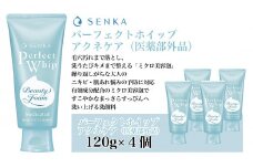 センカ パーフェクトホイップ アクネケア（医薬部外品） 120g 4個【 ファイントゥデイ SENKA 美容 消耗品 久喜市 埼玉県 センカ パーフェクトホイップ メイク落とし 洗顔料 泡洗顔 毛穴ケア しっとり つるつる肌 メイクリムーバー 敏感肌対応 保湿 ノンコメドジェニック 引き締め効果 スキンケア フォームクレンジング 肌の透明感 メイク残りなし クレンジングホイップ 毛穴の詰まり】