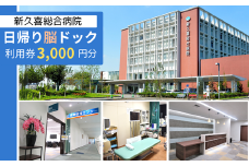 日帰り 脳ドック 利用券 3,000円分 新久喜総合病院【 人間ドック 健康診断 健康 チケット 久喜市 埼玉県 】