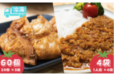 揚げ 餃子 北本トマトカレー セット 餃子60個 +カレー4人前 | ギョウザ 冷凍餃子 ギョーザ 冷凍ギョウザ 冷凍ぎょうざ ぎょうざ ぎょーざ B級 ご当地 グルメ王 入賞 トマト トマトカレー カレー ご当地カレー 冷凍カレー 手軽 食べ比べ 大家族 美味しい おやつ おつまみ 国産野菜 お手軽 大容量 中華 簡単調理 惣菜 北本フーズ 埼玉県 北本市