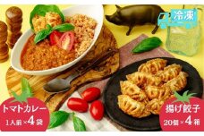 揚げ 餃子 北本トマトカレー セット 餃子80個 +カレー4人前 | ギョウザ 冷凍餃子 ギョーザ 冷凍ギョウザ 冷凍ぎょうざ ぎょうざ ぎょーざ B級 ご当地 グルメ王 入賞 トマト トマトカレー カレー ご当地カレー 冷凍カレー 手軽 食べ比べ 大家族 美味しい おやつ おつまみ 国産野菜 お手軽 大容量 中華 簡単調理 惣菜 北本フーズ 埼玉県 北本市