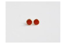 ピアス K18 レッド 七宝 | ゴールド ピアス ゴールドピアス ポイントピアス Point pierce 七宝ピアス 赤 red 丸 round アクセサリー 七宝 七宝焼き 18金 ジュエリー 上品 レディース 装飾 クリスマス 入学祝い 結婚記念日 記念日 お祝い 誕生日 ギフト 贈答 作家 作品 手仕事 伝統工芸 Kenichi Kondo 埼玉県 北本市