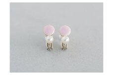 イヤリング パール付き 丸 七宝 | パール イヤリング ポイント 七宝 アクセサリー ピンク 七宝 七宝焼き アクセ ジュエリー 上品 レディース 装飾 クリスマス 入学祝い 結婚記念日 記念日 お祝い 誕生日 ギフト 贈答 作家 作品 手仕事 伝統工芸 Kenichi Kondo 埼玉県 北本市