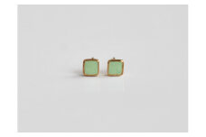 ピアス K18 ミントグリーン 七宝 | ゴールド ピアス ゴールドピアス ポイントピアス Point pierce 七宝ピアス 緑 ミント グリーン green 四角 スクエア アクセサリー 七宝 七宝焼き 18金 ジュエリー 上品 レディース 装飾 クリスマス 入学祝い 結婚記念日 記念日 お祝い 誕生日 ギフト 贈答 作家 作品 手仕事 伝統工芸 Kenichi Kondo 埼玉県 北本市