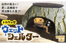 トカゲの家 ウェットシェルター 黄 爬虫類 | ペット トカゲ とかげ ペット用品 爬虫類用 シェルター 隠れ家 飼育用品 家 カビ抑制 観察 陶器 おしゃれ おうち デザイン 飼育 黒地 レオパードゲッコー レオパ フトアゴ イモリ カエル ヘビ 脱皮 作家 アーティスト ギフト 作品 手仕事 陶芸 インテリア オブジェ 自然 ナチュラル イエロー yellow セキグチタカヒト 埼玉県 北本市