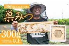 はちみつ巣みつ 300g以上 数量限定 | はちみつ 蜂蜜 ハチミツ HONEY ハニー コムハニー 国産 巣房蜜 巣蜜 蜜蝋 百花 トースト ホットケーキ パンケーキ 健康 朝食 プレゼント 贈答 贈り物 北本産 根津ぶんぶーん農園 埼玉県 北本市