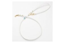 丸めリード＜Sサイズ＞ホワイト ゴールド金具(本革製) kazama standard【1480009】