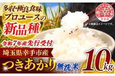 【先行受付】 令和7年産 つきあかり（無洗米）幸手産 - 5kg×2袋 10kg 先行 予約 新米 新米予約 先行予約 2025年発送 福祉 応援 安心 安全 埼玉県 幸手市 幸手市産
