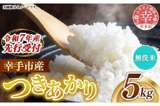 【先行受付】 令和7年産 つきあかり（無洗米）幸手産 - 5kg×1袋 ５kg 先行 予約 新米 新米予約 先行予約 2025年発送 福祉 応援 安心 安全 埼玉県 幸手市 幸手市産