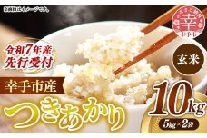 【先行受付】 令和7年産 つきあかり（玄米）幸手産 - 5kg×2袋 10kg 先行 予約 新米 新米予約 先行予約 2025年発送 福祉 応援 安心 安全 埼玉県 幸手市 幸手市産