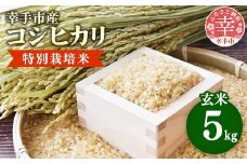 【令和7年産】有機肥料 100％ 埼玉県幸手市産特別栽培コシヒカリ 玄米 5kg - 2025年10月1週目より順次発送 新米発送 コシヒカリ こしひかり 米 玄米 5kg 有機肥料 特別栽培幸手市産 埼玉県 幸手市