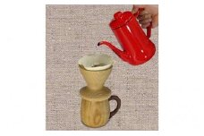 [№5712-7060]0216木製コーヒーカップ・ドリッパーセット（杉の木）規