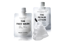 023-002　【BULK HOMME　バルクオム】FACE CARE 2STEP＋ネットセット（THE FACE WASH、THEREPAIR LOTION、THE BUBBLE NET） フェイスケア 洗顔料化粧⽔ 泡⽴てネット付き