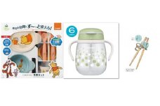 022-010④　【コンビ Combi】くまのプーさん充実セットとラクマグ漏れないストロー（クリームソーダ）とはじめてお箸木箸（とり）