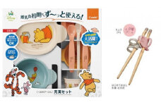 017-010②　【コンビ Combi】くまのプーさん充実セットとはじめてお箸木箸（ちょう）