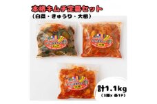 本場韓国の味!全て手作り本格キムチ定番セット　白菜(400g)きゅうり(350g)大根(350g)【1467296】
