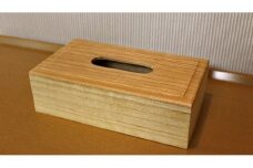 熟練桐たんす職人が手作りした桐のティッシュボックス　【11246-0117】