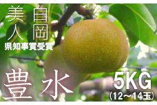藤井農園の美味しい梨『豊水』約5kg箱入り　【11246-0153】