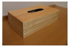 熟練桐たんす職人が手作りした桐のティッシュカバー＜クリアオイル塗装＞　【11246-0167】