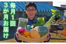 厳選・「おおばん市場」旬の野菜詰め合わせ　毎月1回3か月間お届け定期便　【11246-0171】