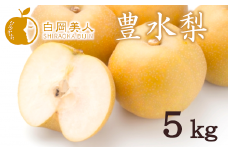 白岡の梨「白岡美人」豊水梨約5kg（12玉～14玉）　【11246-0082】