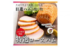 【口の中でお肉がとける贅沢な食感】日進ハム 特選ロースハム 300g ※離島への配送不可 豚ロース肉 NISSIN おかず おつまみ 手土産 FAA-153