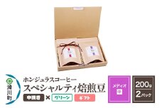 コーヒー豆 自家焙煎 ホンジュラス スペシャルティコーヒー ギフトセット【メディオ】焙煎豆200g×2パック 中挽き【グリーン】