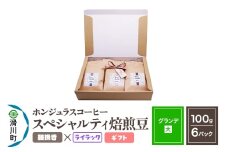 コーヒー豆 自家焙煎 ホンジュラス スペシャルティコーヒー ギフトセット【グランデ】焙煎豆100g×6パック 細挽き【ライラック】