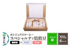 コーヒー豆 自家焙煎 ホンジュラス スペシャルティコーヒー ギフトセット【グランデ】焙煎豆100g×6パック 粗挽き【ネイビー】
