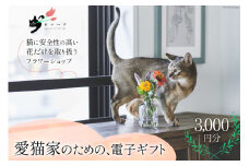花束 ネコハナ 電子ギフトコード 3,000円分 [ネコハナ 埼玉県 小川町 260] 花束プレゼント 花 生花
