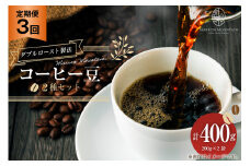 定期便 3回 コーヒー豆 2種セット 200g×2袋 [MARRON MOUNTAIN 埼玉県 小川町 311] 珈琲 ドリップ ダブルロースト製法 フルシティロースト