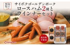 熨斗付き ロースハム2種とウインナーセット ギフト 贈り物 こだわり 豚肉 ゴールデンポーク 加工品 簡単調理 おつまみ おかず お弁当 朝食 定番 サイボク 埼玉県 鳩山町