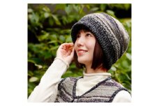 羊毛で暖かい「メリノン」多色編みニット帽子【洗濯機で丸洗い可！】