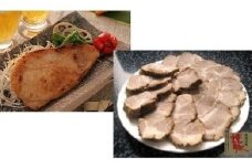 B-002「寄居名物 豚肉みそ漬」と「肉屋の特製 焼豚」
